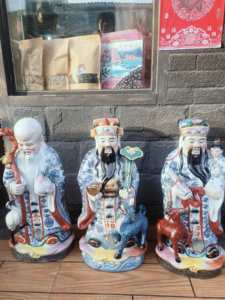 Estatua de Dios <span class=keywords><strong>Zhong</strong></span> Kui <span class=keywords><strong>Fu</strong></span> Lu Shou de Porcelana China Hecha a Mano, Decoración Feng Shui para el Hogar, Adorno de Cerámica - Product Image 5