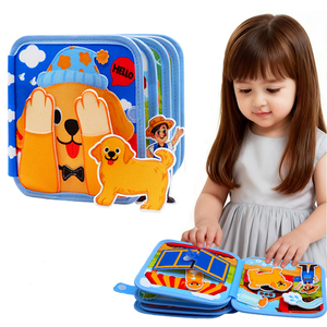 <span class=keywords><strong>Livre</strong></span> en tissu doux pour tout-petits, <span class=keywords><strong>livre</strong></span> d'activités Montessori, centre d'apprentissage précoce pour enfants d'âge préscolaire 1+ - Product Image 1