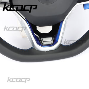 Volante de Cuero Compatible con <span class=keywords><strong>Volkswagen</strong></span> Golf 8 MK8 MK7 MK6 POLO GOLF 7 GTI R-line Passat CC GTS Scirocco GTE GTD GLI JETTA - Product Image 4