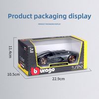 Bburago 1/24 pour Veneno, modèle de voiture en métal moulé sous pression, jouet de collection avec emballage en boîte colorée