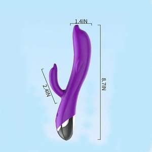 2025 nouveau dauphin double tête lapin vibrateur ensemble 6 Modes Silicone souple jouets pour adultes pour les femmes voyage essentiel cadeaux amusants pour votre - Product Image 5