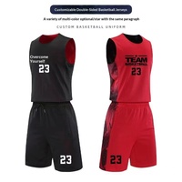 Seragam Basket Pria Desain Kustom, Bahan Bernapas, Cepat Kering, Bolak-Balik, untuk Pertandingan & Pakaian Kasual