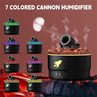 Hxtc88 Méduse Flamme Lave Eau Brouillard Aromathérapie Canon Diffuseur Fumée Brouillard Anneau Air Blast Aroma Canon Volcanique Humidificateur