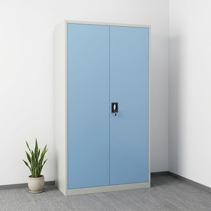 Armadio Classificatore a 2 Ante Battenti in Acciaio Resistente con 4 Ripiani Regolabili, Armadietto Metallico per Archiviazione Documenti, Mobili per <span class=keywords><strong>Ufficio</strong></span> - Product Image 3