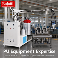 Machine à mousser PU basse pression Bujatti : expertise en moulage de précision pour semelles de chaussures