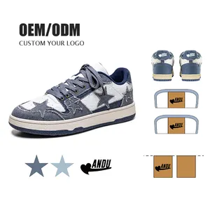 Chaussures de basket-ball décontractées avec logo personnalisé pour hommes baskets chaudes odm basses confortables de sport chaussures rétro en tissu de coton de grande taille