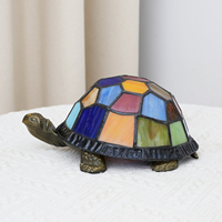 Lampe de chevet Tiffany Tortoise en verre teinté pour enfants, lampe de table décorative pour chambre d'enfant, lampe de chevet avec décoration de lit, en stock aux États-Unis