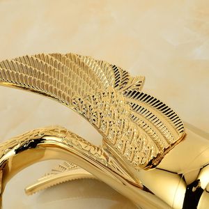 Khách sạn sang trọng phòng tắm vòi với cao thiên nga thiết kế nóng lạnh lưu vực nước vòi đơn-lỗ Brass tap van gốm lõi - Product Image 2