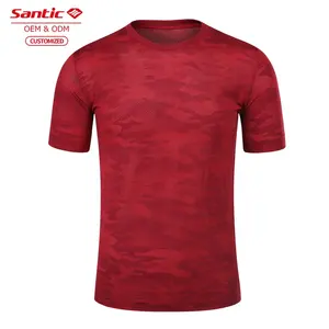 Cheap Wholesale good selling Santic factory The production of men sport wear t-shirt gym