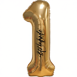 Ballon Chiffre 1 Doré 1M Champagne en Aluminium Gonflable à l'Hélium pour Décoration de Fête - Product Image 1