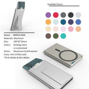 Tarjetero personalizable con tarjetero automático Pop ID, tarjetero delgado con bloqueo RFID para Ridge Money Strap - Product Image 2