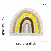 Meilleures ventes : Accessoires de mode polyvalents, patchs brodés à la machine pour vêtements, motifs dessin animé soleil, patchs en tissu brodé
