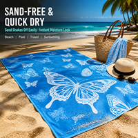 Serviette de plage en microfibre écologique Eastsunshine, vente chaude de l'été, séchage rapide, douce, légère, pour les voyages
