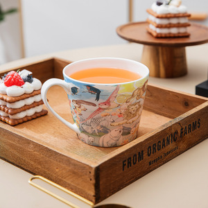 Taza de Porcelana China con Diseño de Animales de Dibujos Animados - Linda Taza de Café o Leche con Diseño de Parque Animal para el Hogar - Product Image 4