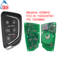Clé de voiture télécommandée SZMAISHI pour Cadillac Escalade 2021-2024 / Clé intelligente 6 boutons 433 MHz / Référence 13538864/YG0G20TB1 / Télécommande de voiture en gros