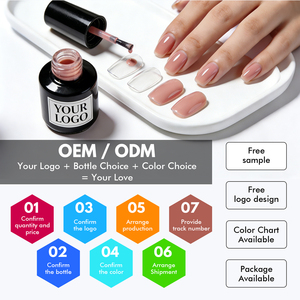 Gel Constructor Duro OEM sin HEMA para Extensión y Fortalecimiento de <span class=keywords><strong>Uñas</strong></span>, Pincel Aplicador en Botella, Gel Soak Off UV para Diseño de Nail Art - Product Image 6