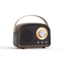 Diseño de moda TF AUX FM Radio Altavoces retro Mini altavoz inalámbrico portátil