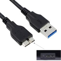 Cable de datos USB3.0 Micro-B con cabezal de conversión USB3.0 A macho a Micro-B macho, ultra corto, para disco duro móvil.