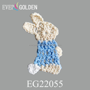 Appliques brodées <span class=keywords><strong>en</strong></span> crochet de <span class=keywords><strong>lapin</strong></span> rouge pour accessoires de col de chemise, motif de crochet pour garniture au crochet - Product Image 5