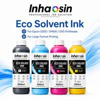 Encre éco-solvant 1L CMYK pour I3200 XP600 DX5 DX7 pour papier Blueback, affiches, panneaux publicitaires, impression numérique extérieure, jet d'encre CMYK vif et stable