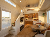 Maison préfabriquée légère en acier de haute qualité sur roues, maison mobile modulaire, remorque portable de 20 pieds, villa fabriquée en Chine