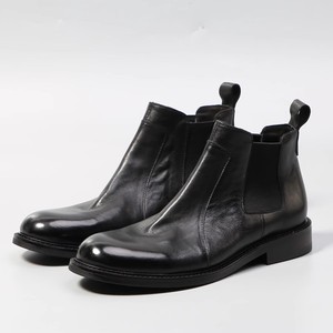 Bottes <span class=keywords><strong>Chelsea</strong></span> mi-mollet Goodyear-welted pour hommes, style britannique vintage, en cuir véritable, respirantes - Product Image 5