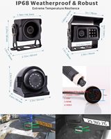 Kit DVR CCTV mobile JOINLGO 4 canaux 1080P pour véhicule/bus, vision nocturne, étanche, détection de mouvement, capteur G, moniteur IPS 7 pouces