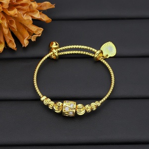 Brazalete JXX con Cuentas de Oro de 24K para Bebés, Joyería para Mujeres, Brazalete Infantil con Circonitas de Colores - Product Image 3