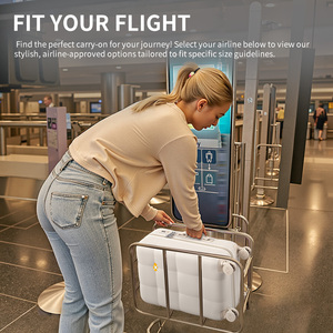 MGB Ensemble de 4 valises rigides <span class=keywords><strong>en</strong></span> PC avec 4 roues multidirectionnelles, tailles 12, 20, 24, 28 pouces, bagage à roulettes avec fermeture éclair double couche - Product Image 4