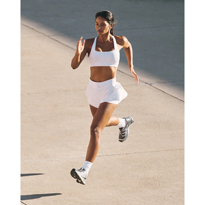 Shorts de sport 2 en 1 pour femmes, respirants, pour la course à pied, le yoga, la <span class=keywords><strong>randonnée</strong></span>, athlétiques, à séchage rapide, avec doublure et poches pour téléphone - Product Image 1
