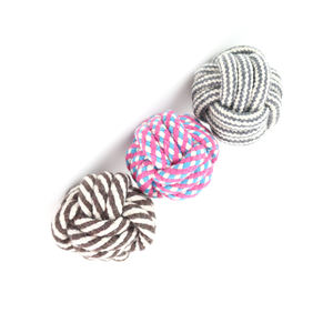 Balle en Corde Ronde en Coton Coloré de 5 cm de Diamètre, Jouet Interactif et de Mouvement pour Animaux de Compagnie - Product Image 5