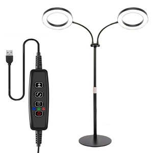 Lampe de culture sur pied de 6 pouces avec anneau lumineux pour plantes succulentes et vertes, montée sur trépied - Product Image 3