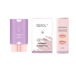 DEROL Pelembab Bibir, Lipgloss 4Ml Set Siang Malam DR-045 Label Pribadi Kit Mempertebal Bibir Minyak Gloss