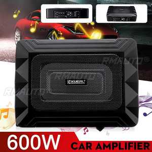 12V 600W ลำโพงซับวูฟเฟอร์แบบแอคทีฟในรถยนต์เครื่องขยายเสียงซับวูฟเฟอร์บางเฉียบเครื่องขยายเสียงเบสระบบเสียงรอบทิศทางอัตโนมัติระบบเสียงรถยนต์ - Product Image 1