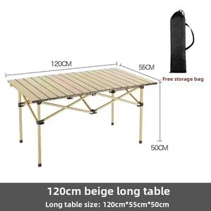 Yutang Hot SallerOutdoor Portable Foldable Metal Egg Roll <b>Table</b> Multifunctional Picnic <b>BBQ</b> <b>Table</b> for Camping - Product Image 6