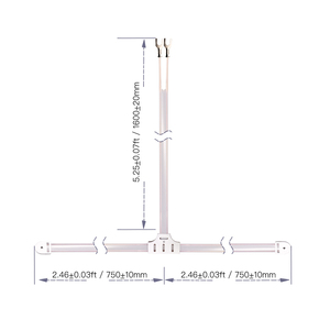 Antenne dipolaire Antele 24./2.5G, intérieure, à borne transparente en T, à queue plate, style canard, polarisation verticale, modèle externe - Product Image 3