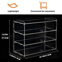 Vitrine en acrylique pour pâtisserie, vitrine en plastique pour biscuits donuts