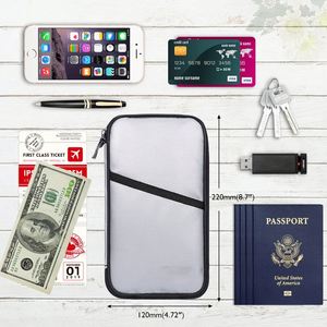 CUSTOM Fashionable Fireproof Leather Passport <b>Bag</b> with Zipper Closure Plastic File Organization for Male Female Travellers - Product Image 3