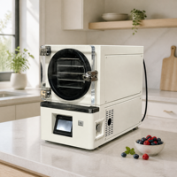 Mini huishoudelijke vriesdroger 0.2 ㎡   2kg/batch tafelmodel roestvrijstalen 1400W voedsel-lyofilisator voor fruit, snacks, thuiskeuken, snoep