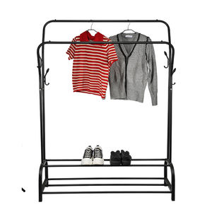 Bastidores de almacenamiento de poste redondo Estante Perchero de <span class=keywords><strong>pie</strong></span> percheros con estante inferior - Product Image 5