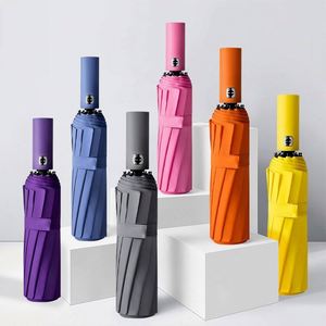 Most Popular 3Foldable Fully-Automatic UV Rain Sun Protection Umbrella 190T Pongee Alloy Handle Modern Luxury Business <b>Gifts</b> - Product Image 1