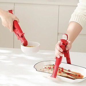 2 IN 1 Anti-scald Clip Silicone <b>Kitchen</b> Anti Scald Plate Bowl Dish Pot Holder Anti-hot Clip Lifter <b>Kitchen</b> <b>Accessories</b> Gadget - Product Image 5