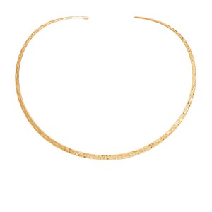 Collier ouvert minimaliste de style européen et américain en acier inoxydable plaqué or 18 carats, fil de 3 mm, pour femmes, à porter au quotidien - Product Image 5