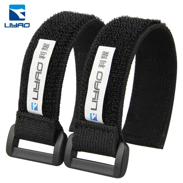 Custom Size Elastic Hook and Loop Storage Straps With Buckle Soft Adjustable Bike Strap Cable Tie Fastening Cable Straps