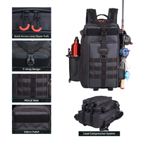 Sac à dos tactique imperméable en PU NEW NATURE unisexe pour activités de plein air avec fermeture éclair et fermoir pour la chasse, la pêche et les sports de plein air