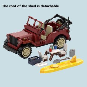 Jouets de construction en blocs de construction OEM, nouveau design, chef-d'œuvre M24001 Jeep MB 1944, modèle de jouet pour garçons, cadeau d'anniversaire, briques de construction pour enfants - Product Image 3