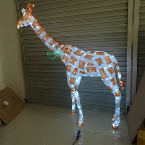 Extérieur Étanche Ip65 3D Girafe Thème Décoration Nouvelle Led Lumières De Noël Motif Lumière