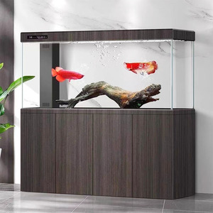 도매 사용자 정의 하이 퀄리티 흰색 유리 수족관 Arowana 캐비닛 사각형 모양 물고기 탱크 바닥 여과 - Product Image 1