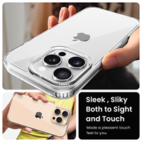 Nouvel arrivage Étui de téléphone antichoc en acrylique transparent pour iPhone 16 Plus et 16 Pro Max Étui de protection transparent pour téléphone portable