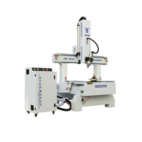Routeur CNC 5 axes pour bois 1212, 1200x1200MM, perçage latéral, découpe et gravure 3D CNC pour bois, mousse, plastique, statues
